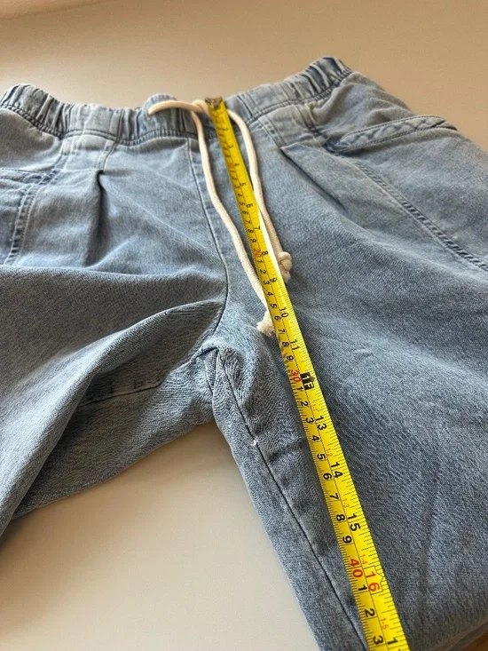 NWT Aerie Daydream Denim Stretch Pull On Trouser in Medium Indigo Wash | Small - Picture 9 of 11